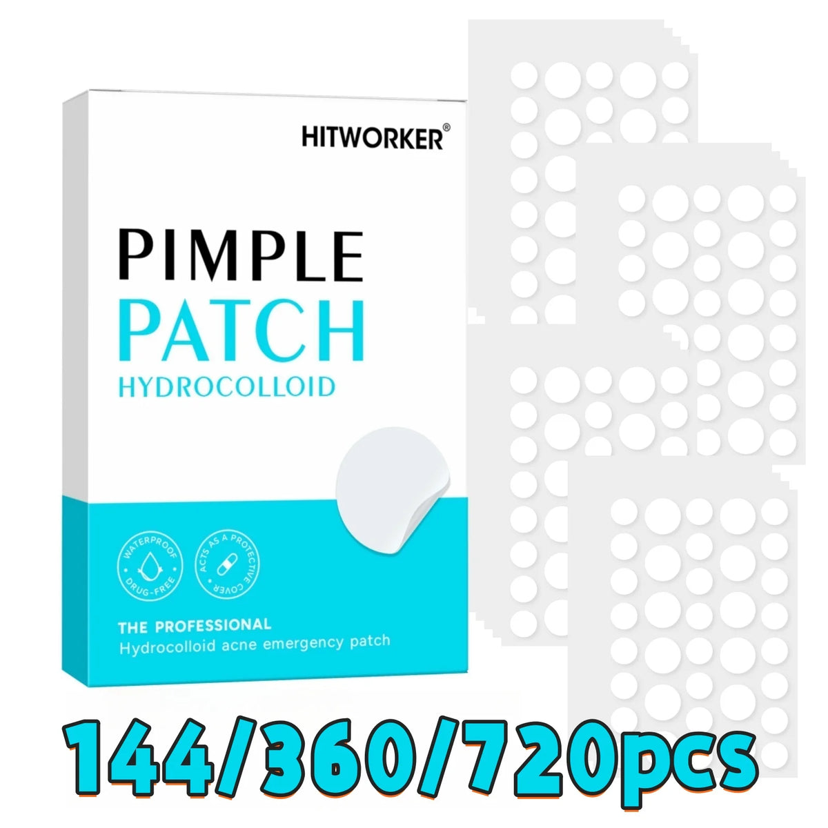 144/360/720pcs Hydrocolloid Acne Pimple Patches