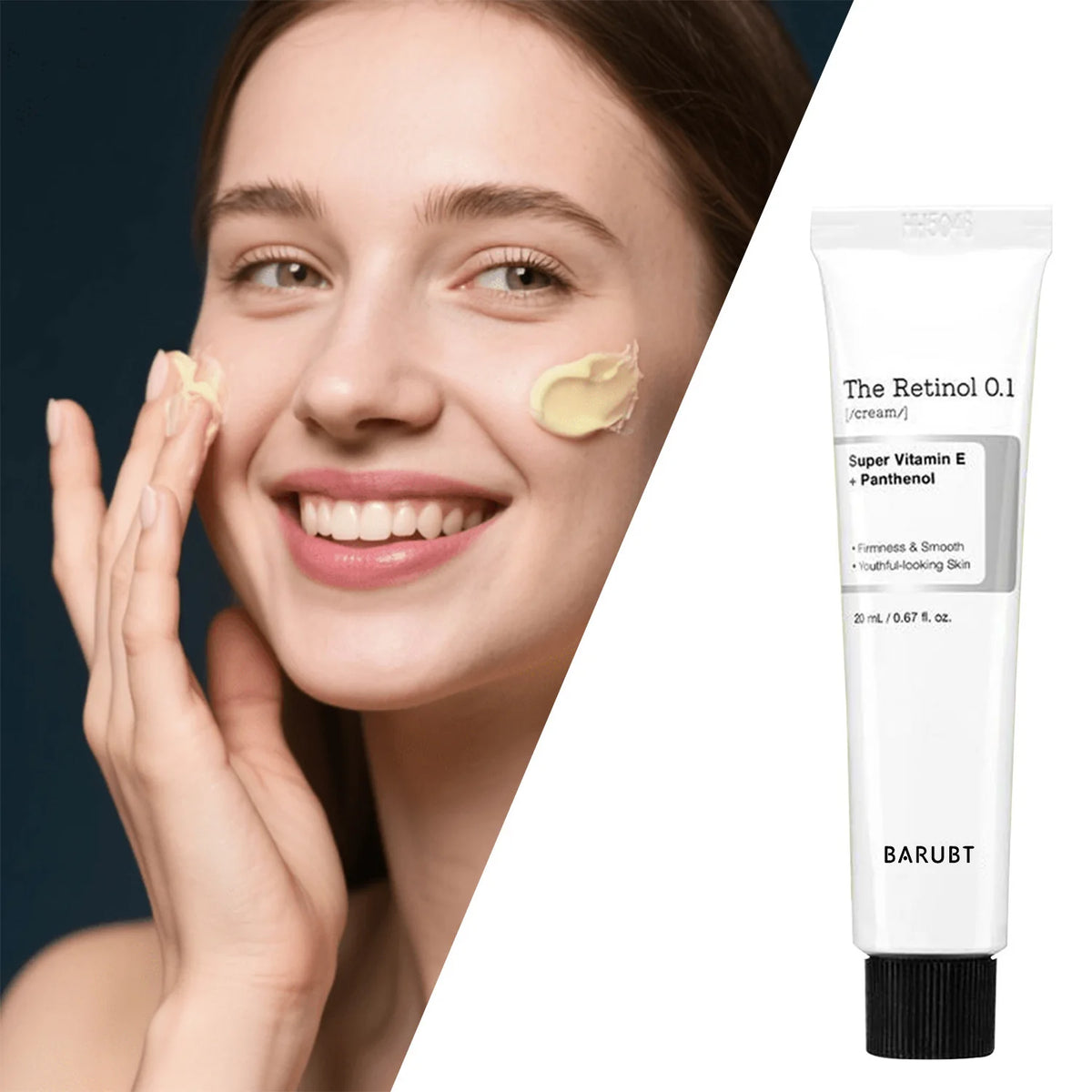 Retinol 0.1% Cream, Anti-aging Eye & Neck Cream with Retinoid Treatment to Firm Skin, Reduce Wrinkles, Skin Tightening Cream