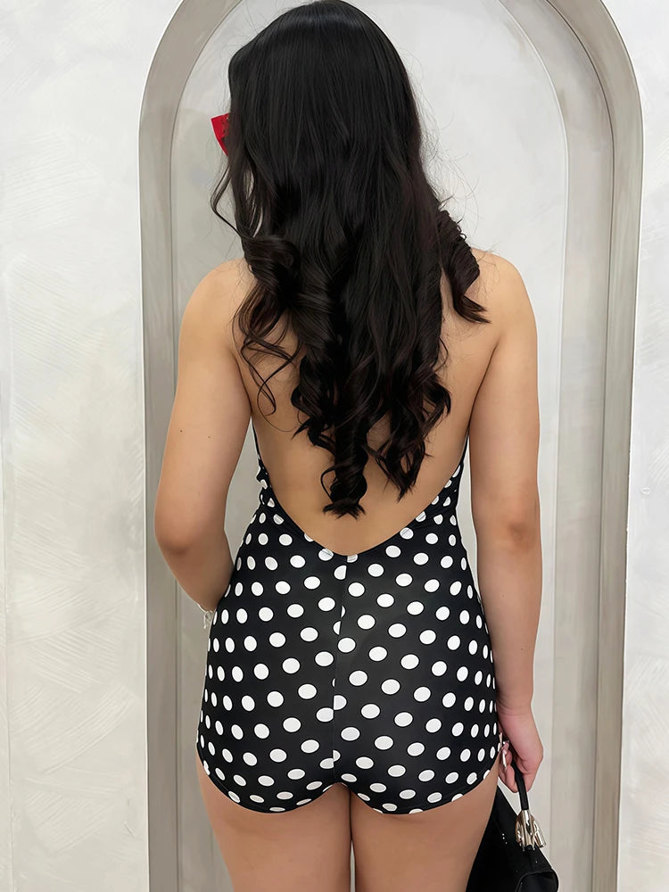 Polka dot romper