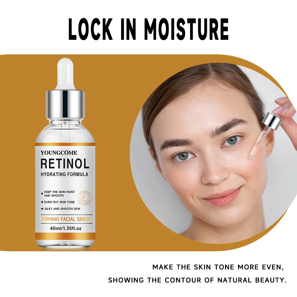 Retinol Anti Aging Removal Wrinkle Serum Firm Lift Fade Fine Lines Moisturizing Face Essence Skin Care Brighten Repair Cosmetic