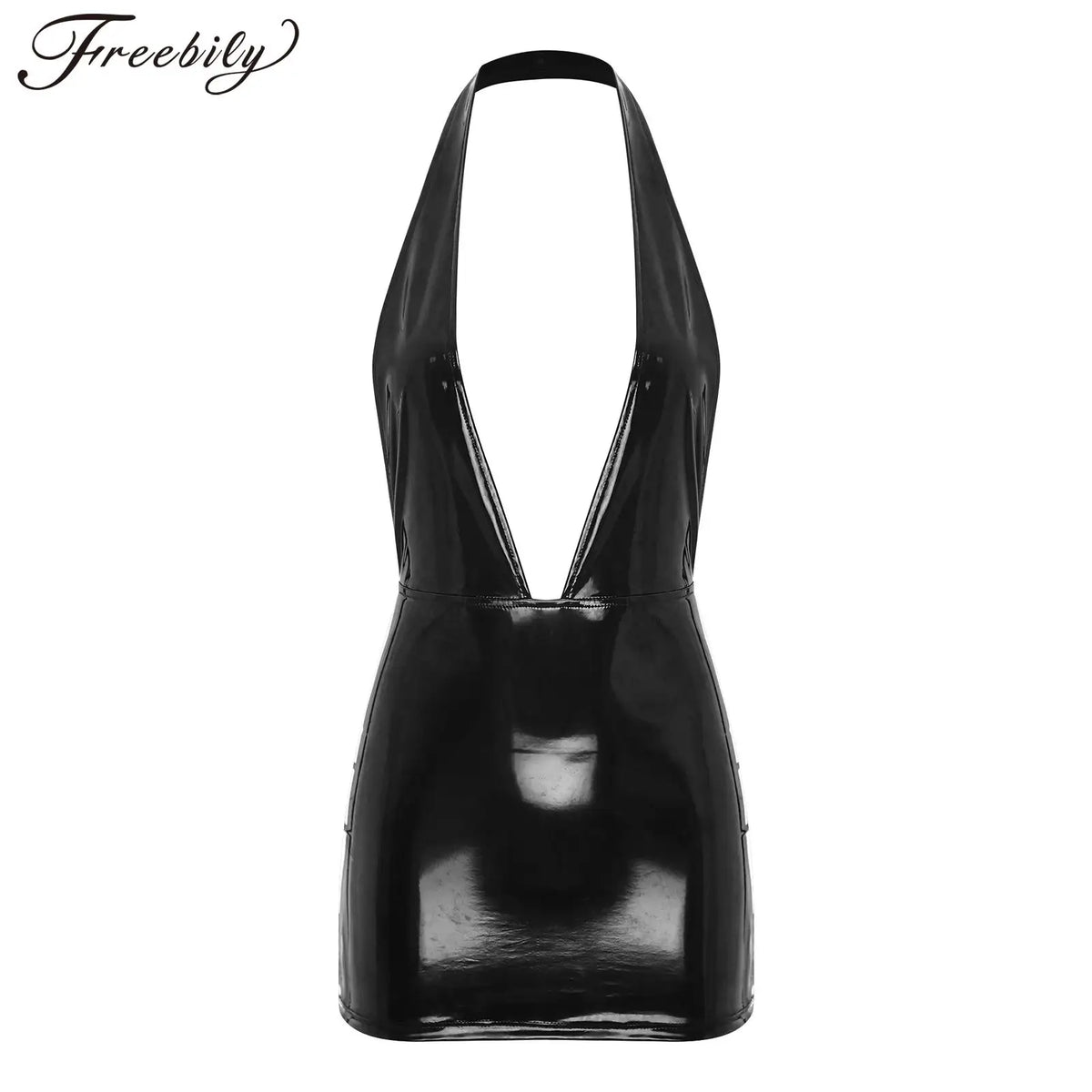 Womens Glossy Bodycon Dress