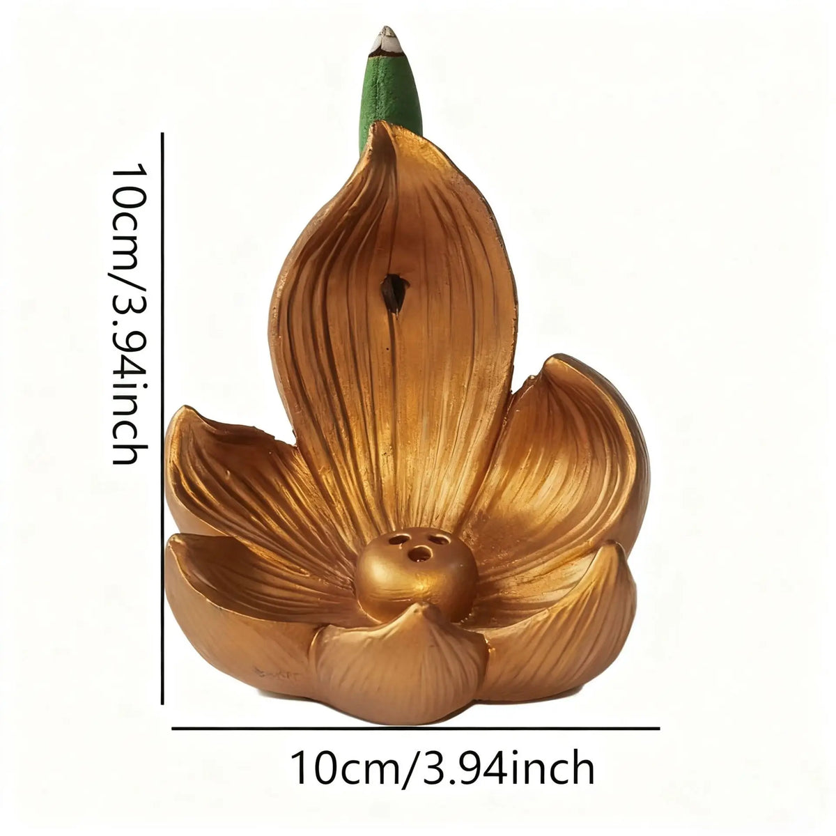 Resin Lotus Incense Burner Holder for Sticks Handmade Pink Flower Incense Ash Catcher for Yoga Meditation Spa Home Decor